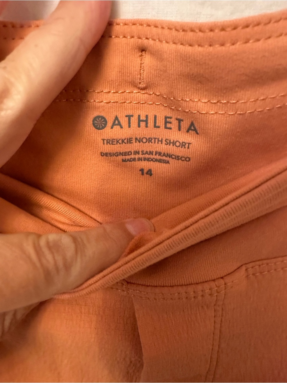 Athleta Trekkie North Shorts Terracotta Orange Hiking Travel XL Utility - Picture 8 of 9